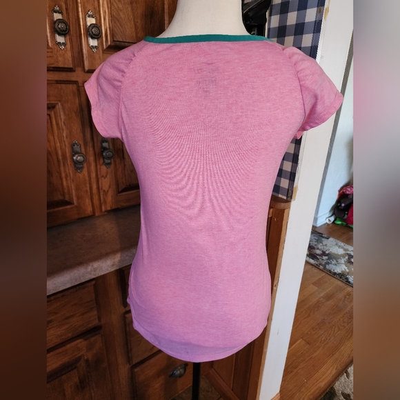 Nike Athletic Dri Fit Pink Short Sleeve Top Size L - Picture 7 of 9